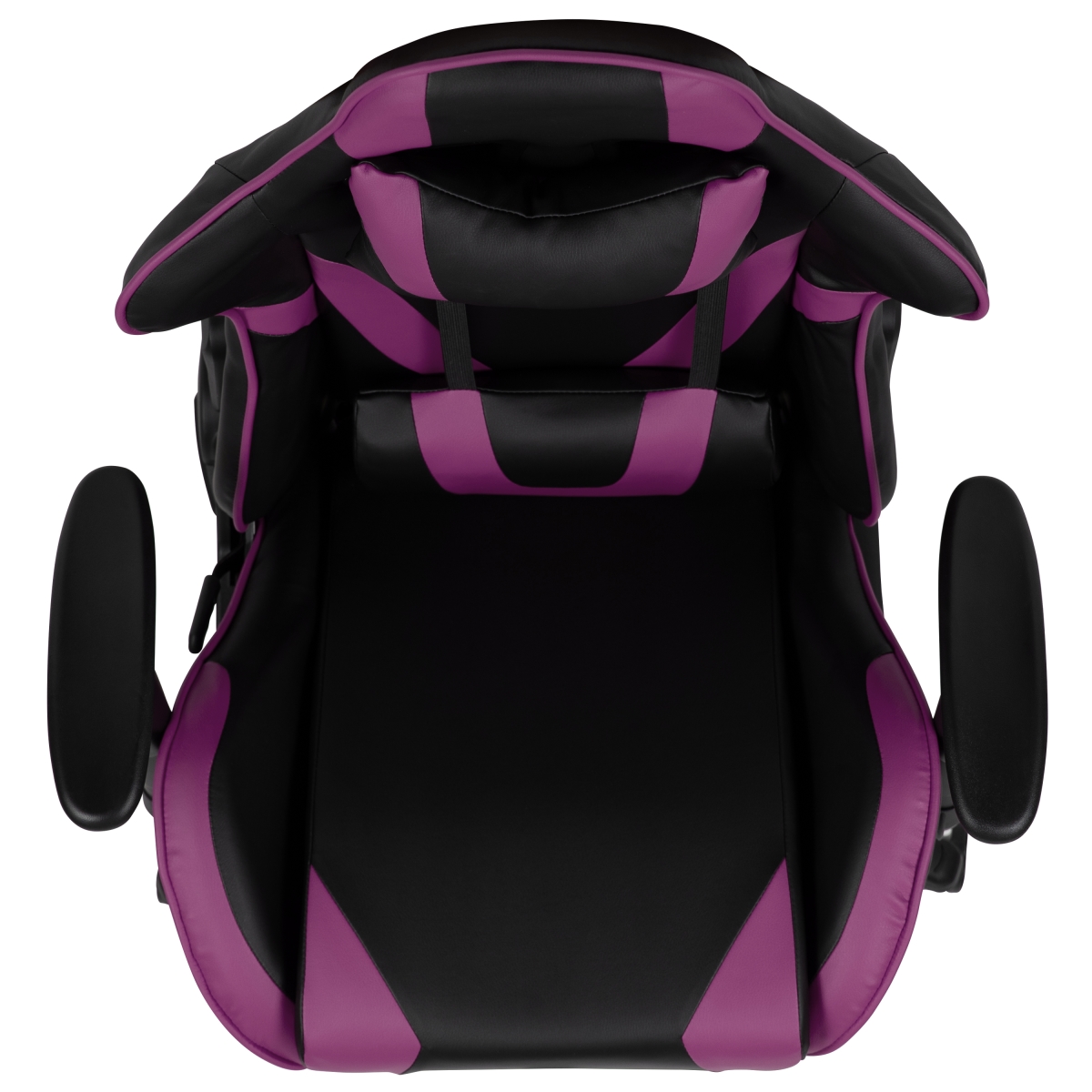 Picture of Flash Furniture CH-187230-1-PR-GG X20 Racing Office Ergonomic Computer PC Adjustable Swivel Gaming Chair with Fully Reclining Back in LeatherSoft&#44; Purple & Black