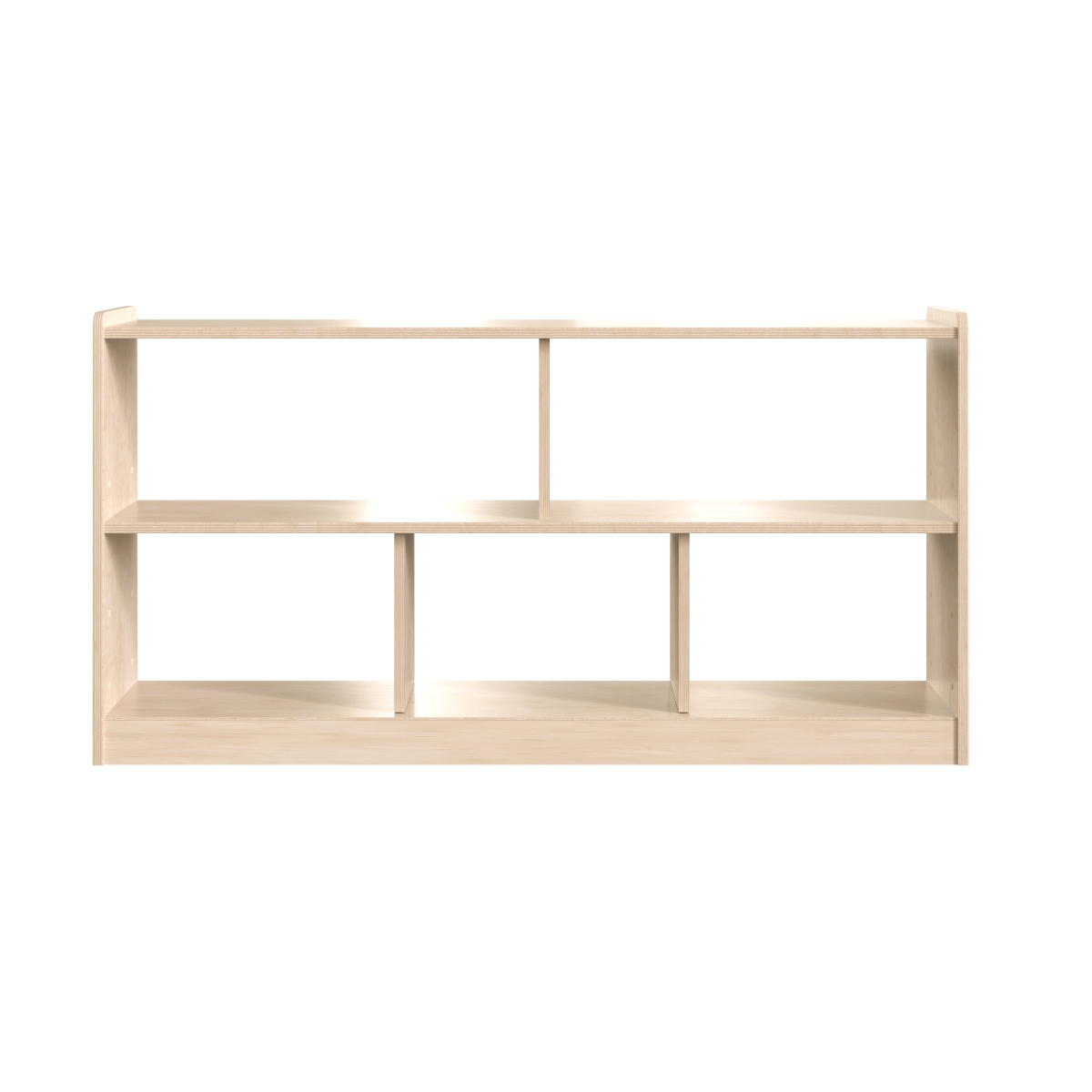 Picture of Flash Furniture MK-KE23957-GG Bright Beginnings Commercial Grade Extra Wide 5 Section Modular Wooden Classroom Open Storage Unit, Safe, Kid Friendly Design, Natural