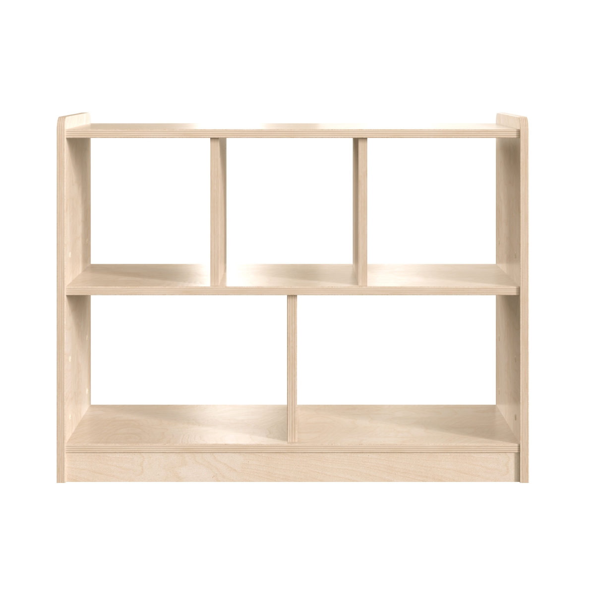 Picture of Flash Furniture MK-KE23940-GG Bright Beginnings Commercial Grade 5 Section Modular Wooden Classroom Open Storage Unit, Safe, Kid Friendly Design, Natural