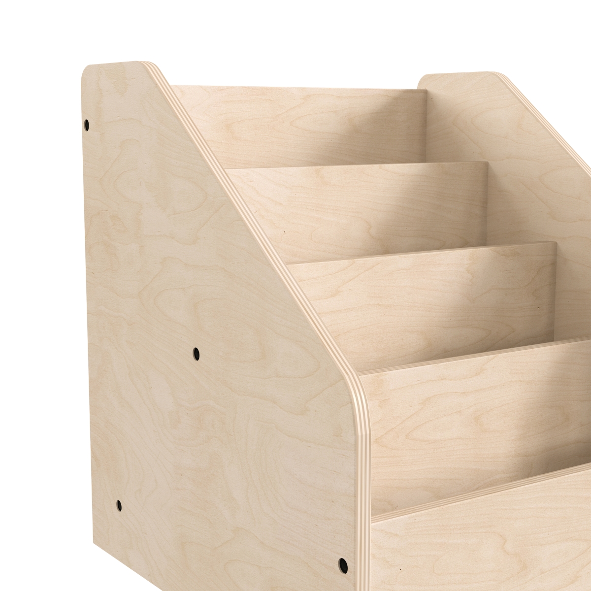 Picture of Flash Furniture MK-KE24305-GG Bright Beginnings Commercial Grade Modular Wooden Classroom 4 Tier Book Display Shelf, Natural