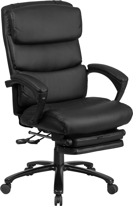 Bt-90519h-gg High Back Executive Reclining Swivel Office Chair With Comfort Coil Seat Spring - Black