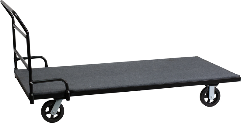 Xa-77-36-dolly-gg Folding Table Dolly With Carpeted Platform For Rectangular Tables