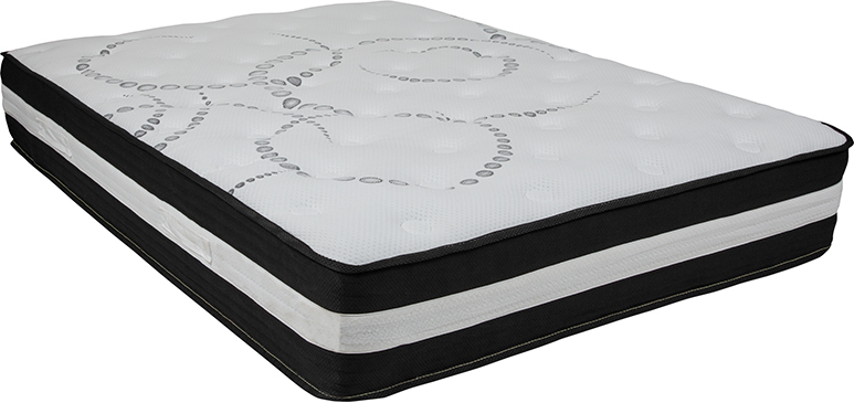 Cl-e230p-r-f-gg 12 In. Capri Comfortable Sleep Foam & Pocket Spring Mattress, Full In A Box