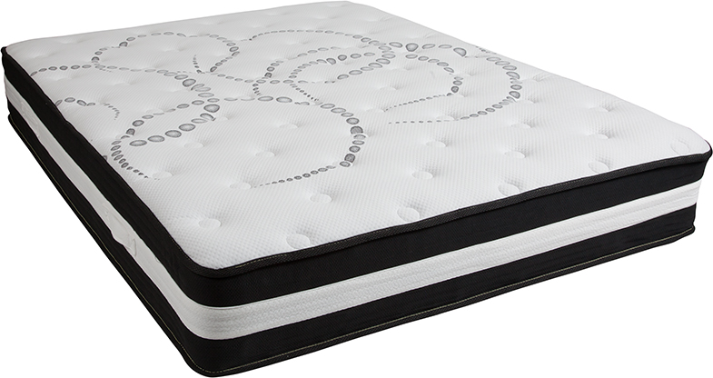 Cl-e230p-r-q-gg 12 In. Capri Comfortable Sleep Foam & Pocket Spring Mattress, Queen In A Box