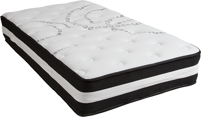 Cl-e230p-r-t-gg 12 In. Capri Comfortable Sleep Foam & Pocket Spring Mattress, Twin In A Box