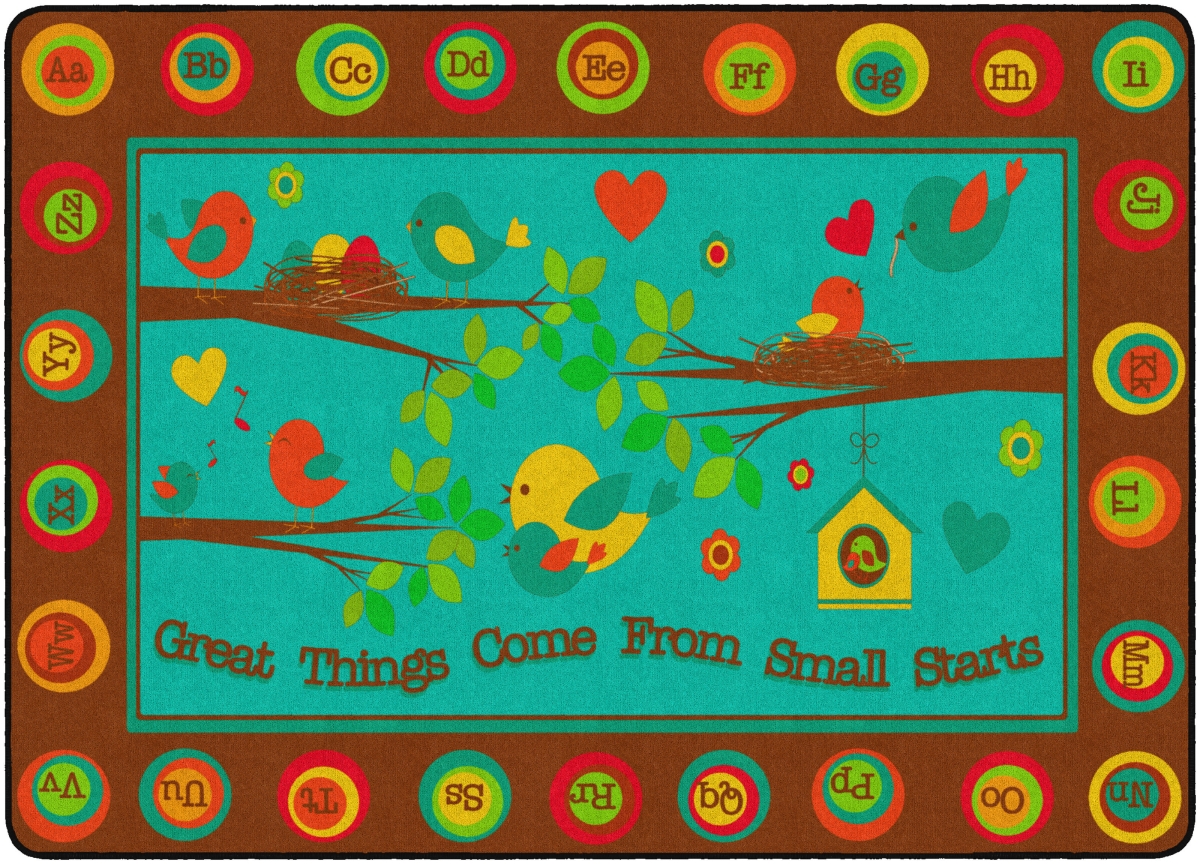 Fe287-32a 6 Ft. X 8 Ft. 4 Great Things Come From Small Starts Rug - Rectangle