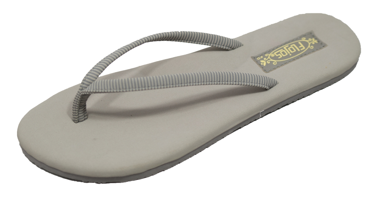 UPC 842998105158 product image for Flojos 197 - 8 Gray-Stripe Fiesta Womens Sandal Gray & Stripe - Size 8 | upcitemdb.com