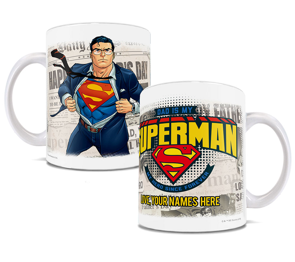 Wmug796 Dc Superman Happy Fathers Day-personalized Ceramic Mug