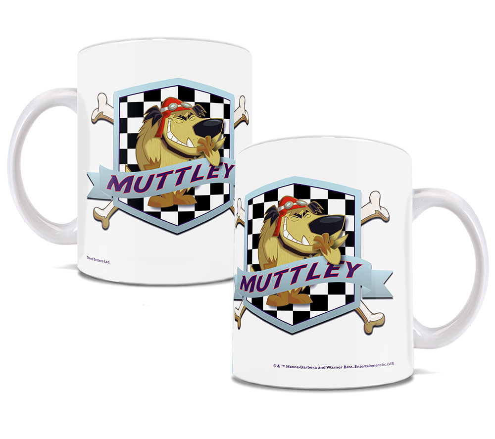Wmug867 Wacky Races Muttley Badge Ceramic Mug