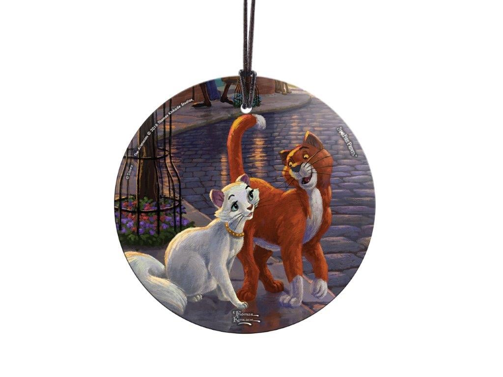 Thomas Kinkade the Aristocats StarFire Prints Hanging Glass