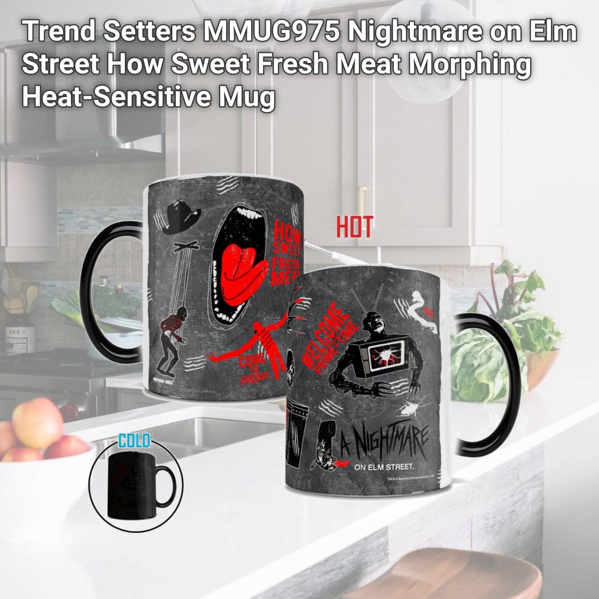 Picture of Trend Setters MMUG975 Nightmare on Elm Street How Sweet Fresh Meat Morphing Heat-Sensitive Mug