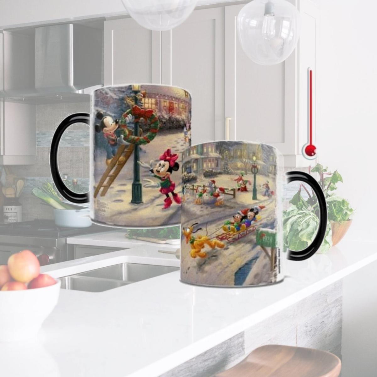Picture of Trend Setters MMUG1037 Thomas Kinkade Mickeys Victorian Christmas Morphing Heat-Sensitive Mug