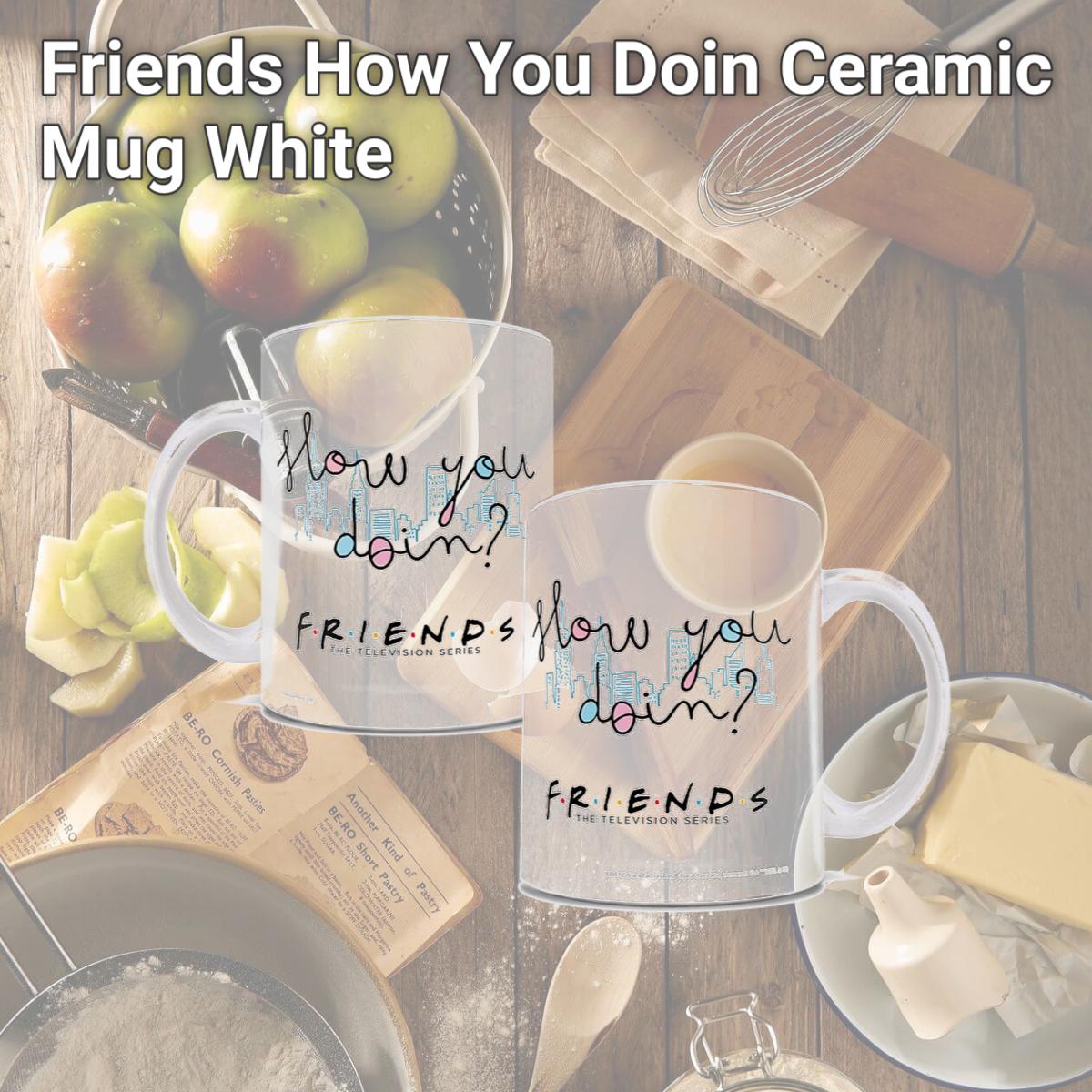 Picture of Trend Setters WMUG1054 Friends How You Doin Ceramic Mug, White