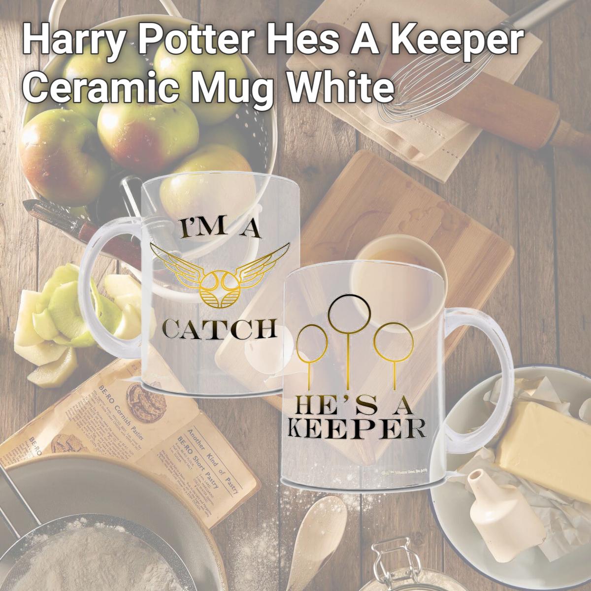 Picture of Trend Setters WMUG1064 Harry Potter Hes A Keeper Ceramic Mug, White