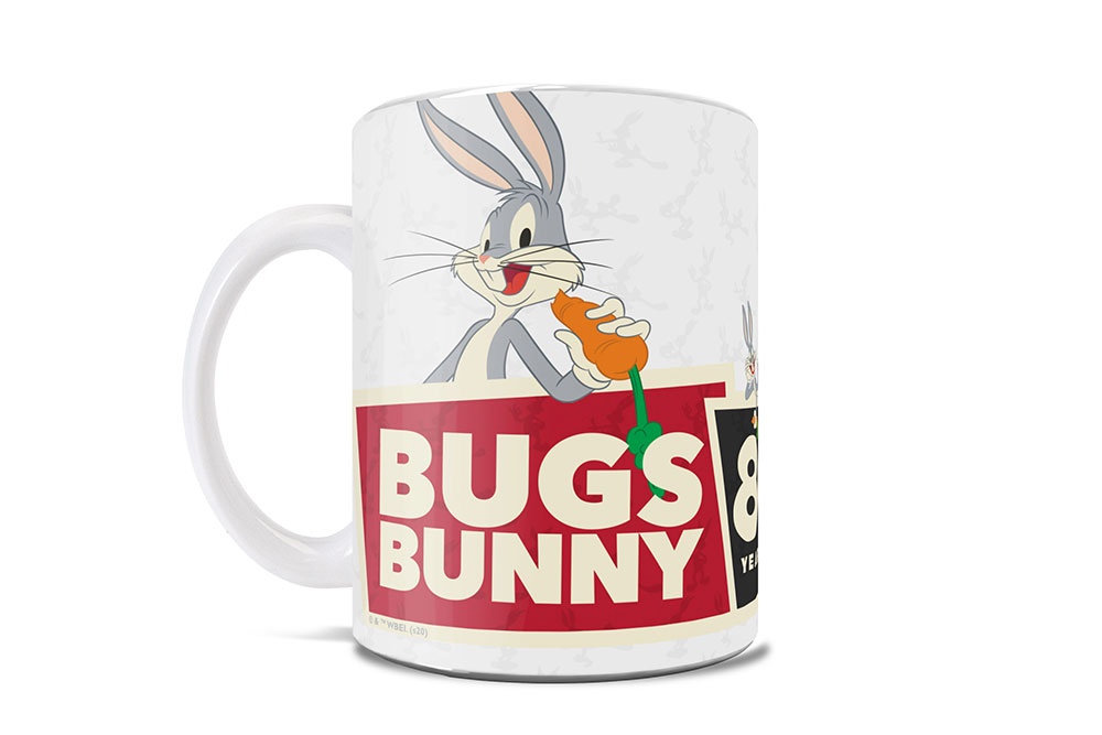 Trend Setters WMUG1133 Looney Tunes Bugs Bunny 80th White Ceramic Mug