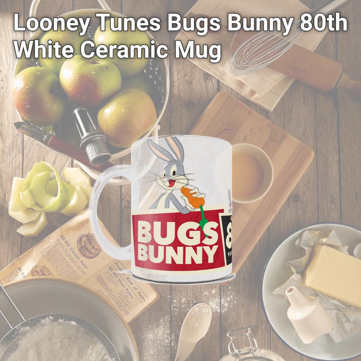Picture of Trend Setters WMUG1133 Looney Tunes Bugs Bunny 80th White Ceramic Mug