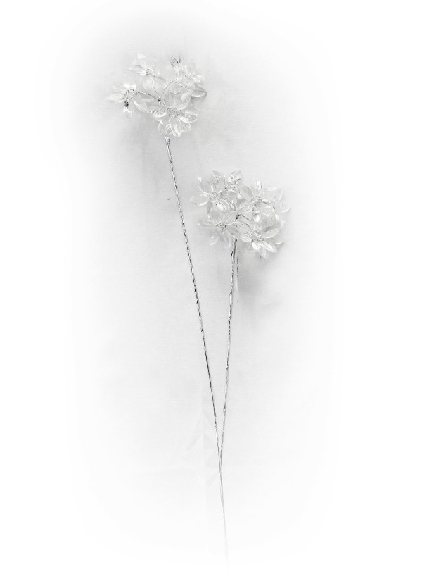 Afr2307 28 In. Crystal Open Blossoms Spray