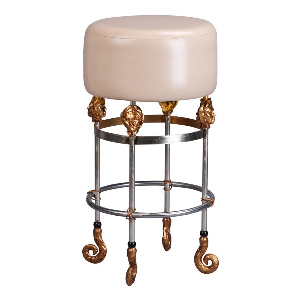Si1050-1 31 In. Armory Barstool With Putty Leather Cushion
