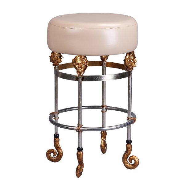 Si1052 26 In. Armory Counter Stool With Putty Leather Cushion