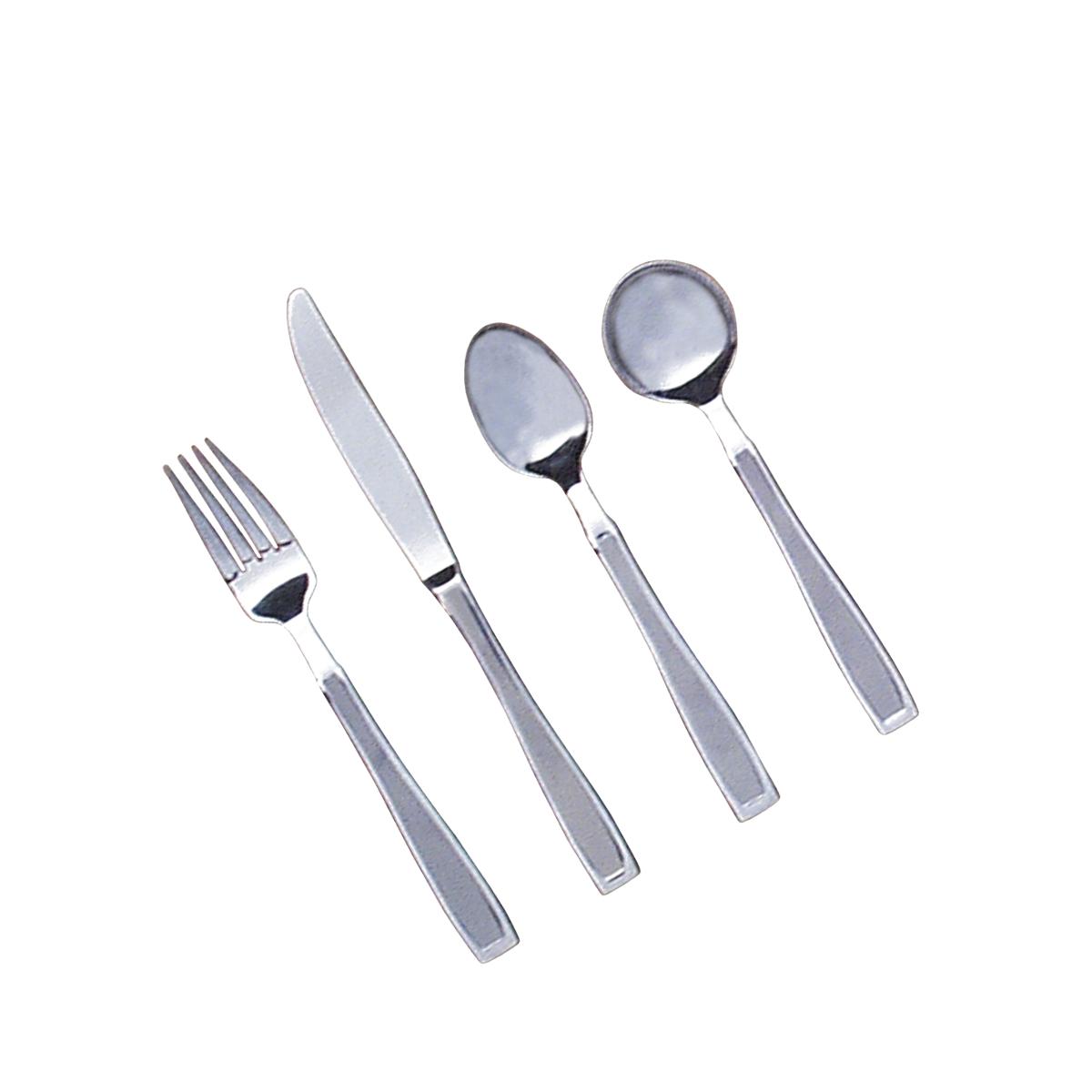Picture of Fabrication Enterprises 61-0023 7.3 oz Straight Soup Spoon with Weighted Cutlery