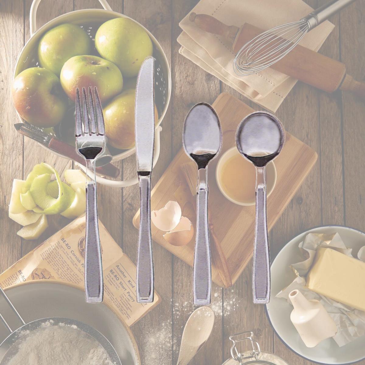 Picture of Fabrication Enterprises 61-0023 7.3 oz Straight Soup Spoon with Weighted Cutlery