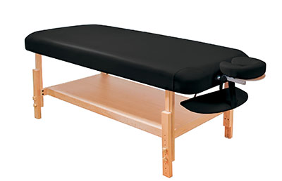 15-3740blk Basic Stationary Massage Table, Black