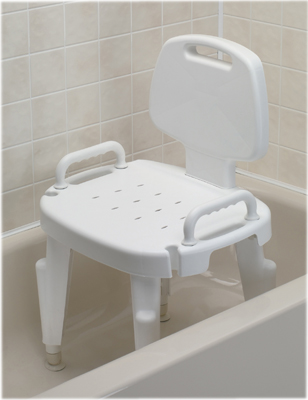 Adjustable Shower Seat With Arms & Back
