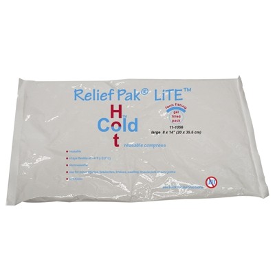 11-1056-12 8 X 14 In. Relief Pak Lite Reusable Hot & Cold Pack - Pack Of 12