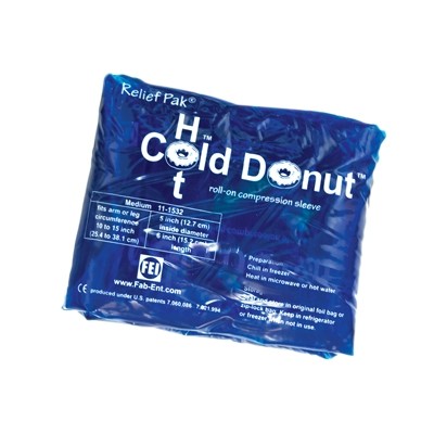 11-1532-10 Relief Pak Cold-hot Donut Compression Sleeve, Medium - Pack Of 10