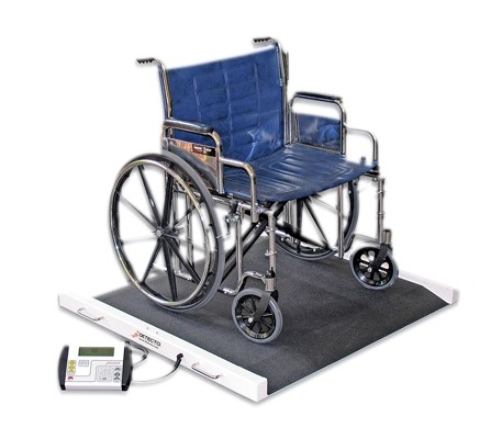 12-1355 49 X 45 X 8 In. Detecto Portable Bariatric Wheelchair Scale - Footprint - 1100 Lbs