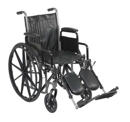 43-2231 16 In. Wheelchair, Removable Desk Armrest, Swingaway Elevating Legrest