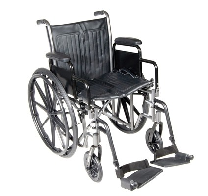 43-2230 16 In. Wheelchair, Removable Desk Armrest & Swingaway Footrest