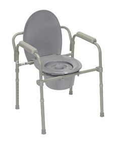 43-2330-4 Steel Commode With Fixed Arms, Adjustable Height - Pack Of 4