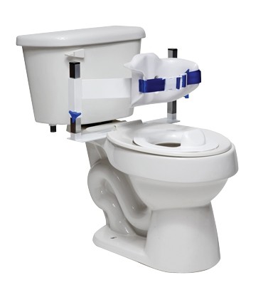 45-2221p Toilet Support System, Standard Back With Strap, Medium, Padded