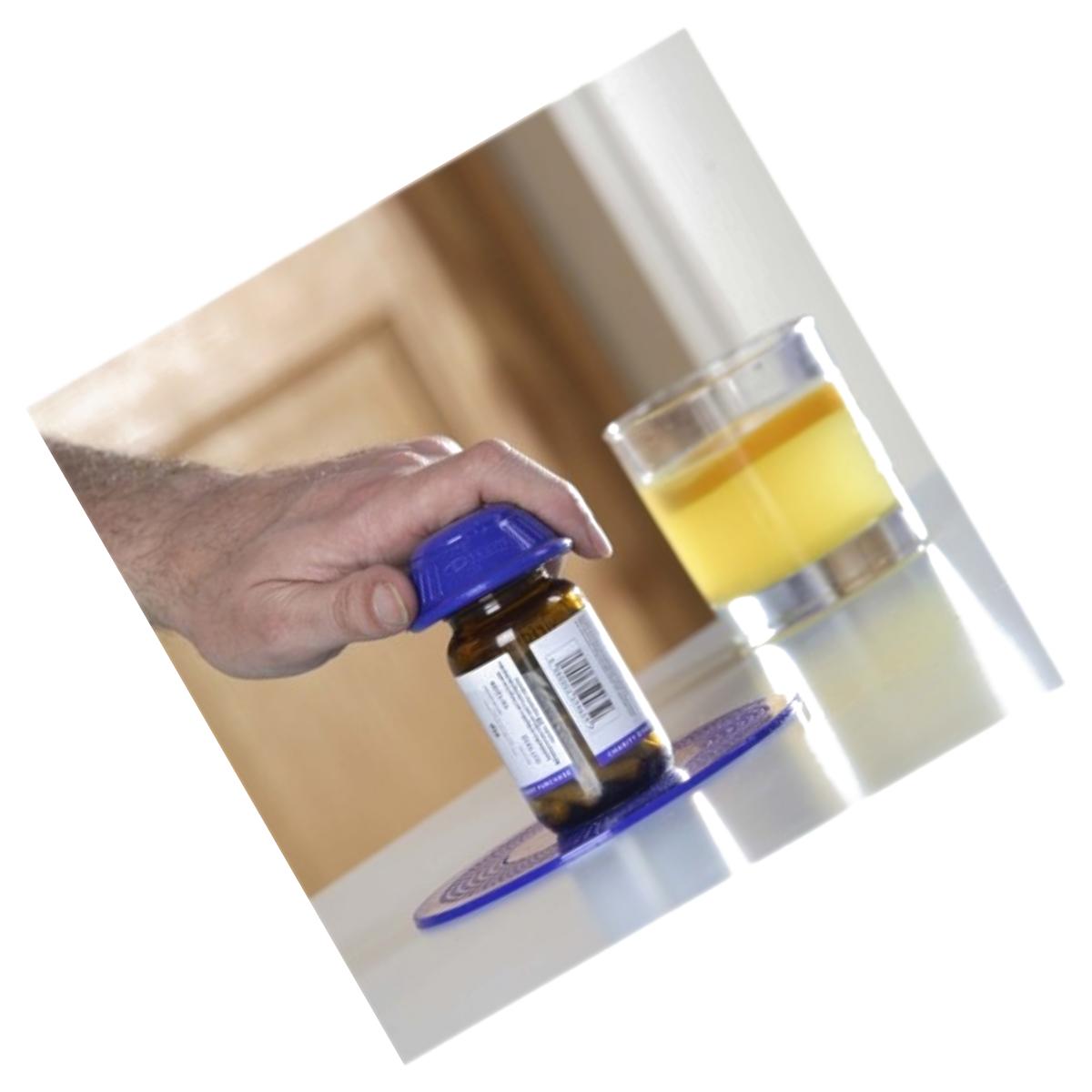 Picture of Fabrication Enterprises 50-1651B Dycem Non-Slip Cone-Shaped Bottle Opener, Blue