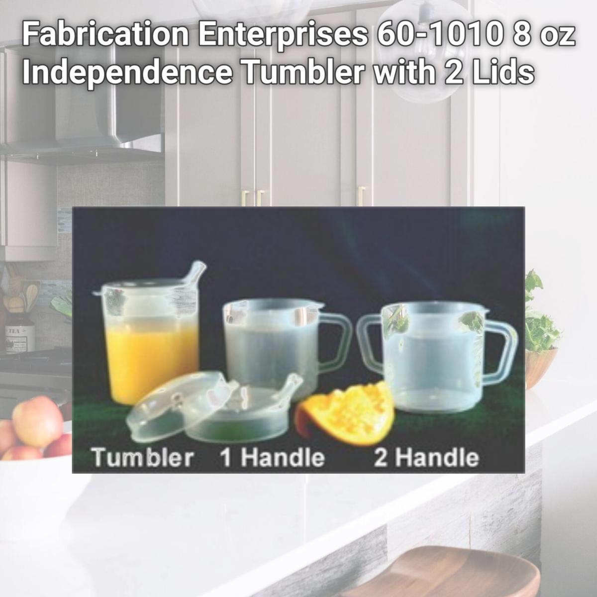 Picture of Fabrication Enterprises 60-1010 8 oz Independence Tumbler with 2 Lids