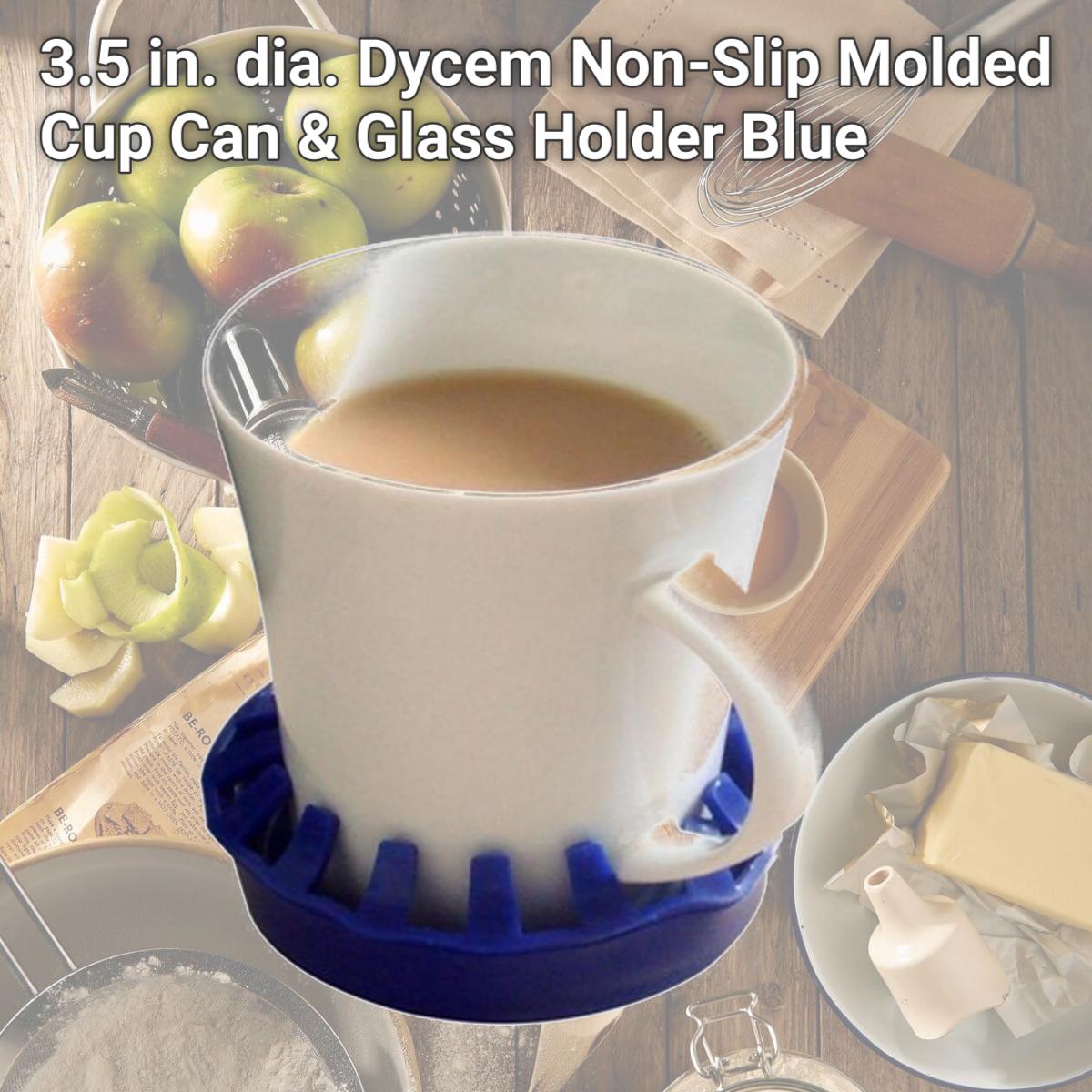 Picture of Fabrication Enterprises 50-1652B 3.5 in. dia. Dycem Non-Slip Molded Cup, Can & Glass Holder, Blue