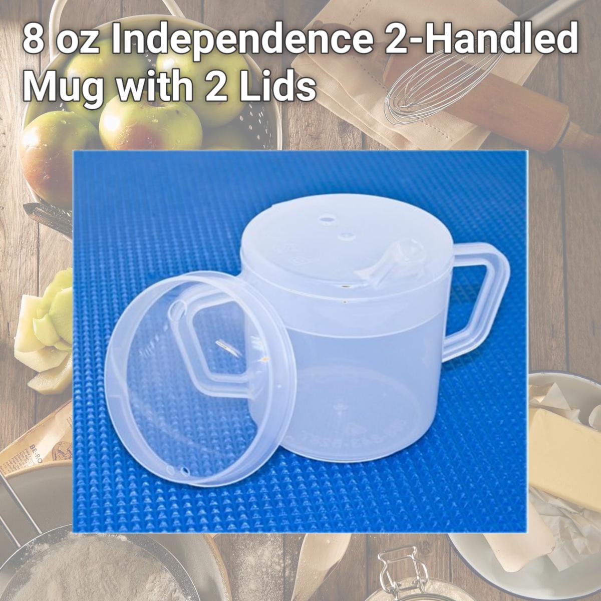 Picture of Fabrication Enterprises 60-1012 8 oz Independence 2-Handled Mug with 2 Lids