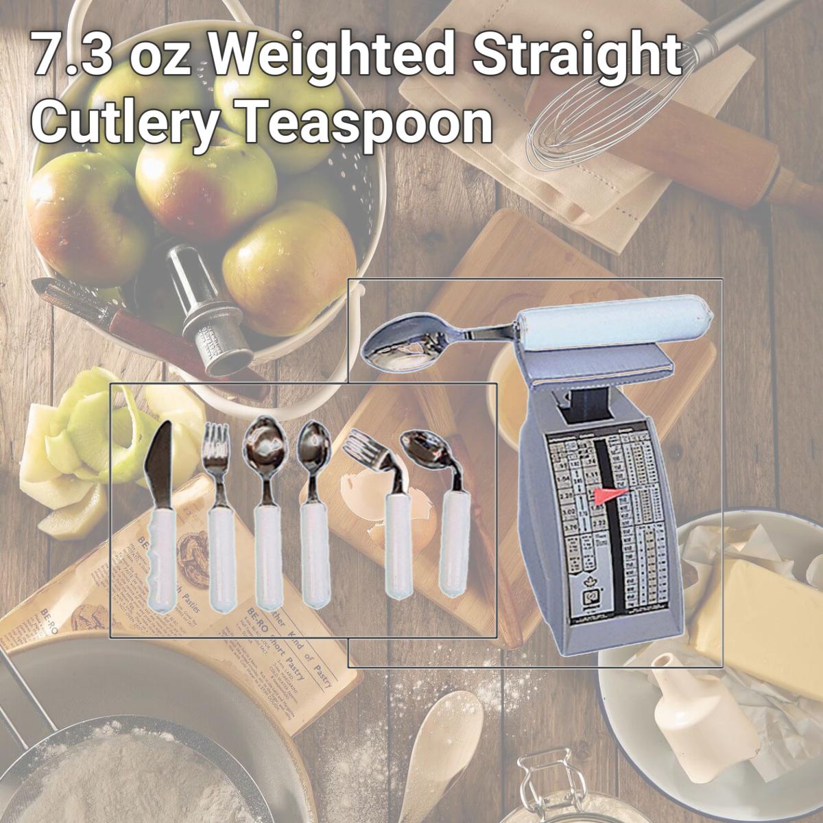 Picture of Fabrication Enterprises 61-0032 7.3 oz Weighted Straight Cutlery Teaspoon