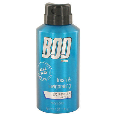 526518 4 Oz Bod Man Blue Surf Cologne Body Spray For Men