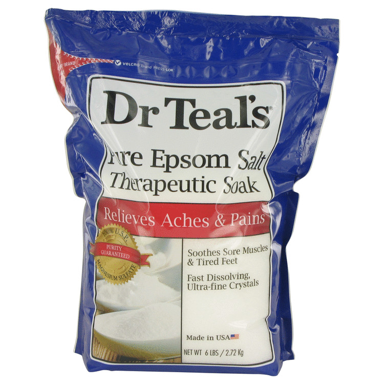 533527 96 Oz Pure Epsom Salt Therapeutic Soak By Soothes Sore Muscles & Tired Feet Fast Dissolving Ultra-fine Crystals For Women
