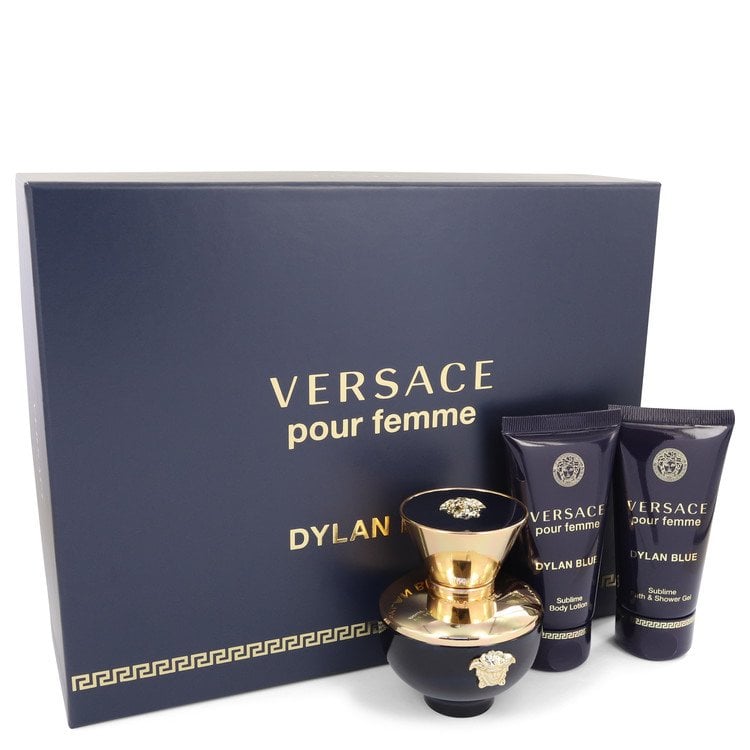 543176 1.7 Oz Eau De Parfum Spray, 1.7 Oz Body Lotion Plus 1.7 Oz Shower Gel Pour Femme Dylan Blue Gift Set For Women