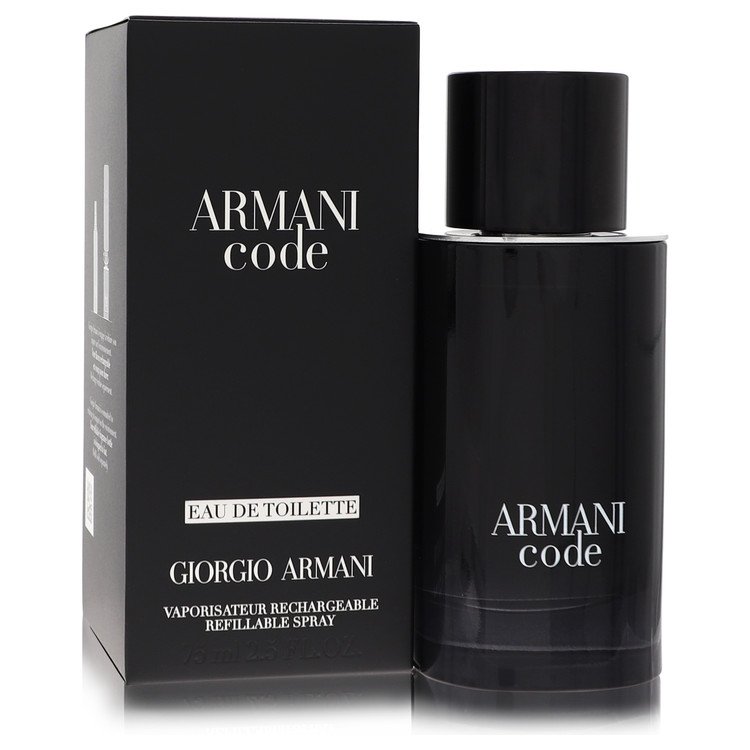 565966 75 ml Armani Code Eau De Toilette Spray Refillable for Men