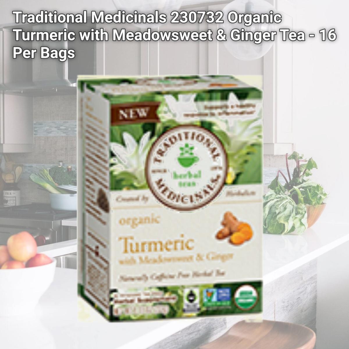 Picture of Traditional Medicinals 230732 Organic Turmeric with Meadowsweet & Ginger Tea - 16 Per Bags