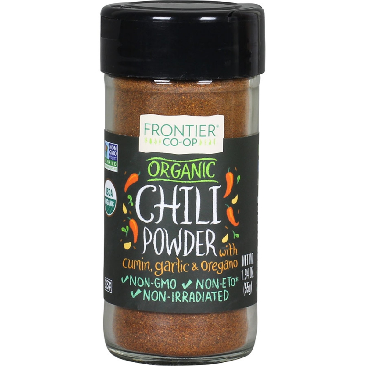 18361 1.94 Oz Organic Chili Powder Bottle