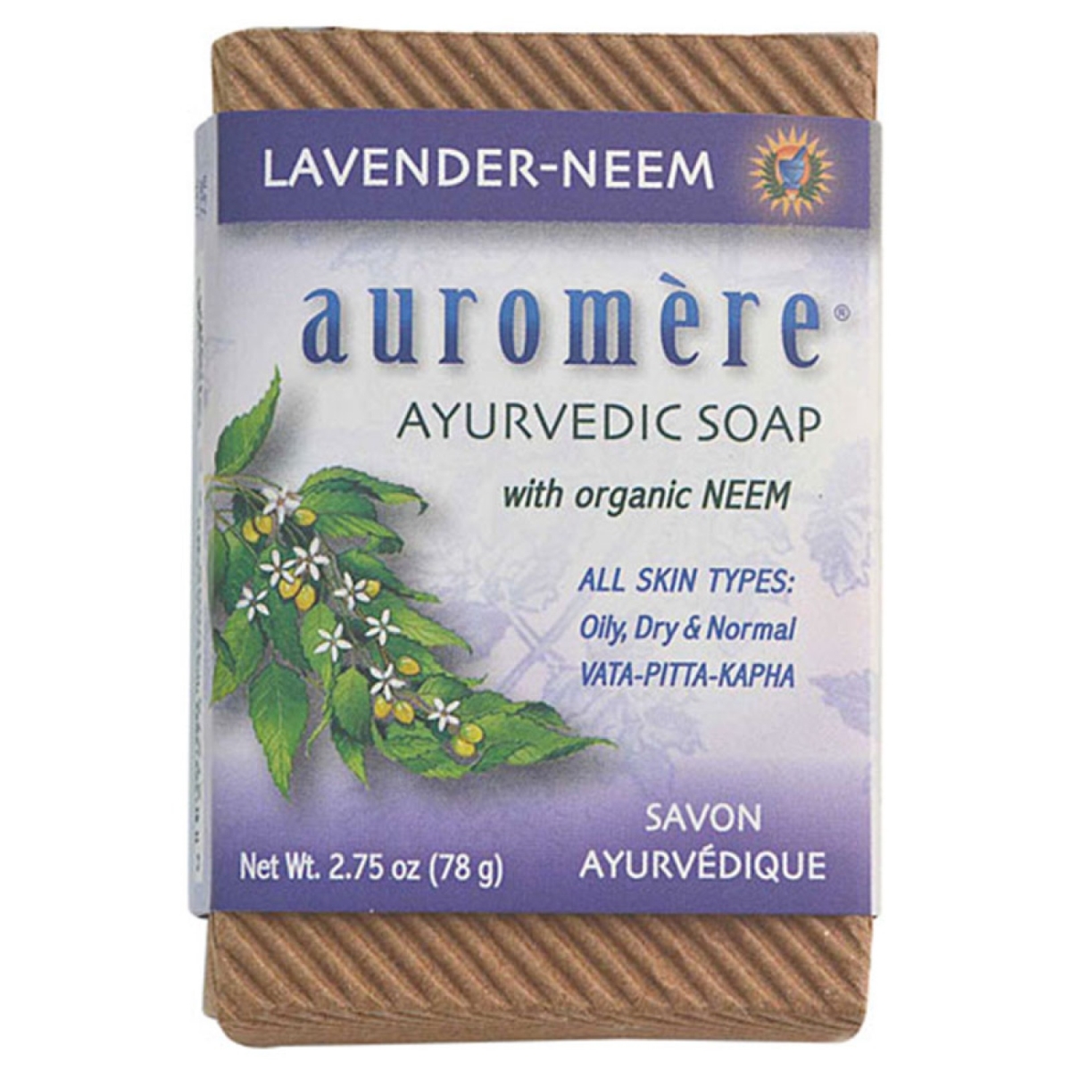 221038 2.75 Oz Auromere Lavender-neem Ayurvedic Bar Soap