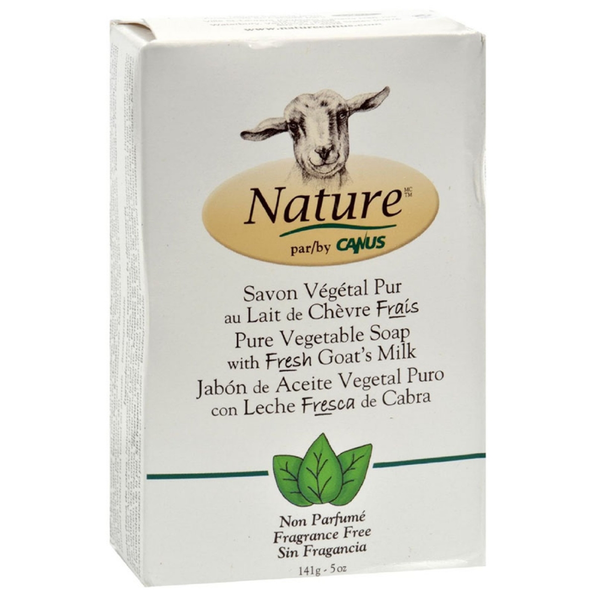 220159 5 Oz Nature By Canus Fragrance Free Bar Soap