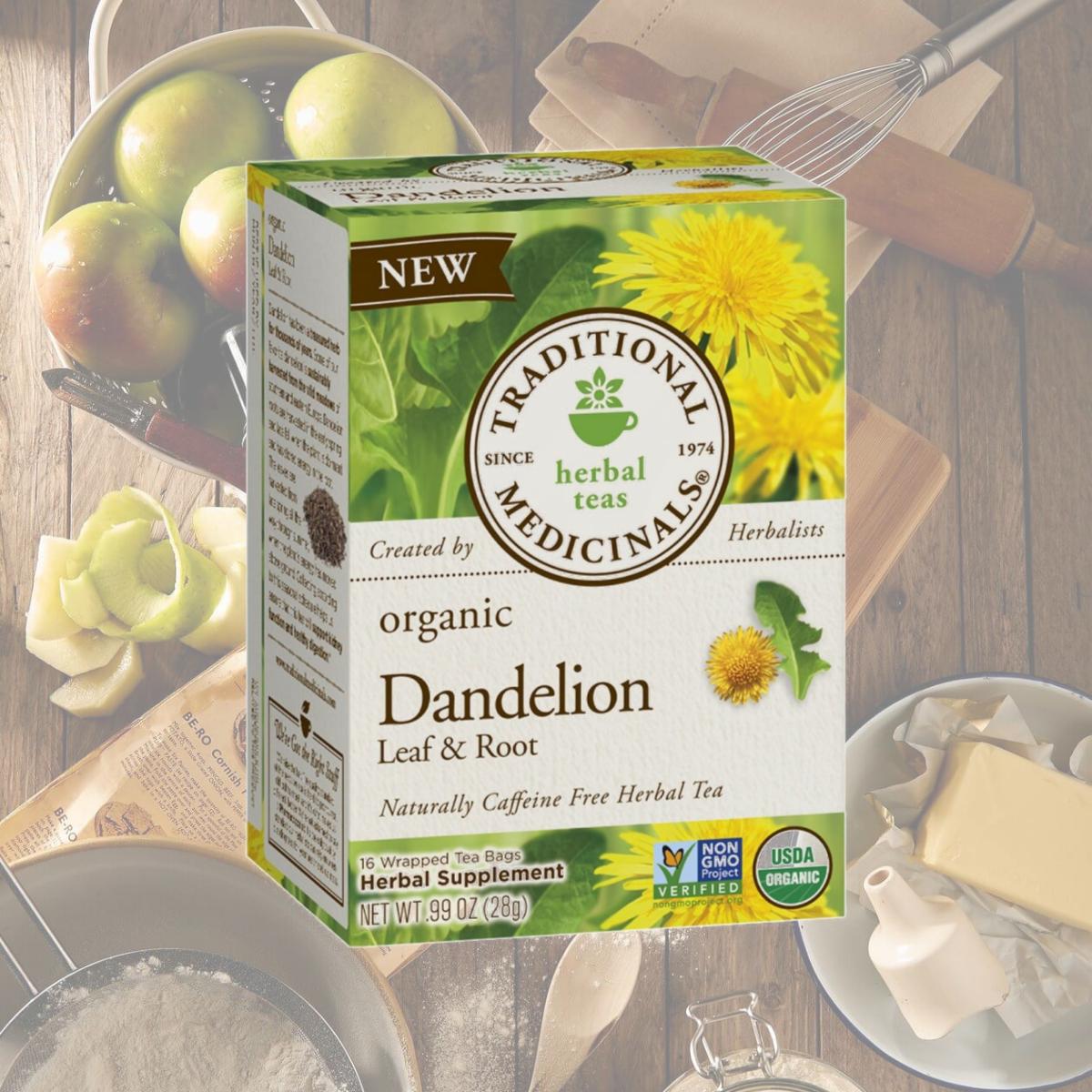 Picture of Frontier 227778 Traditional Medicinals Organic Dandelion Leaf & Root Tea, 16 Tea Bags