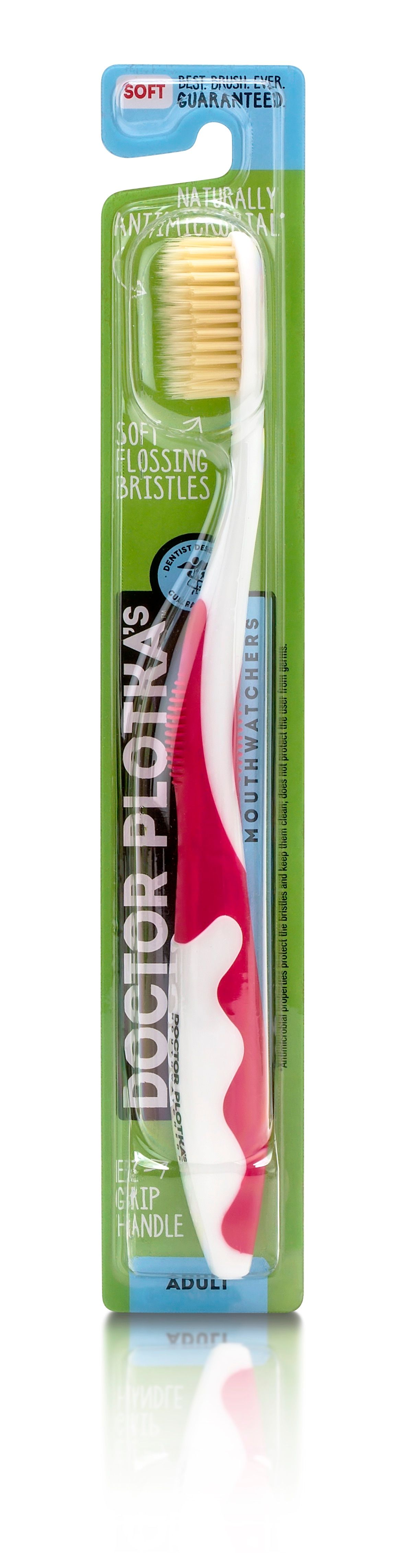 230627 Mouth Watchers Antimicrobial Toothbrushes, Red