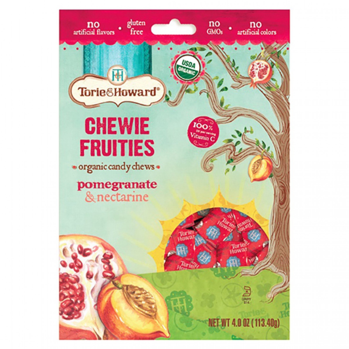 231004 4 Oz Torie & Howard Pomegranate & Nectarine Chewie Fruities